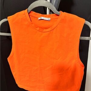 Zara Bold Orange Top